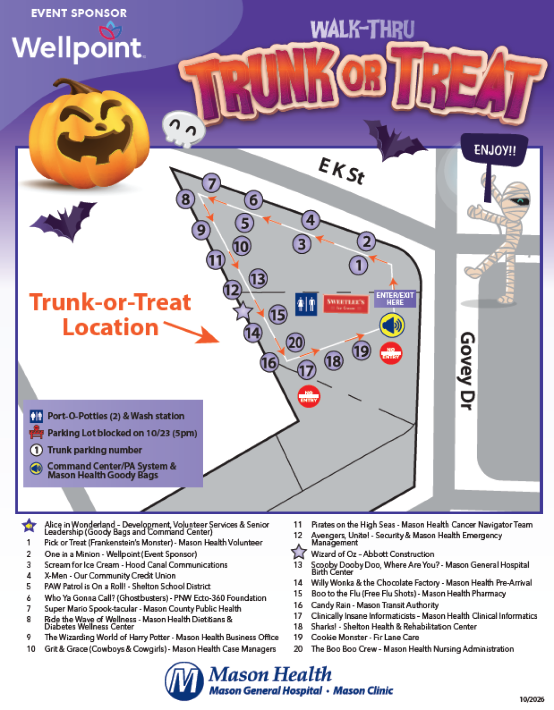 TORT 2026 Event Booth and Listings Map